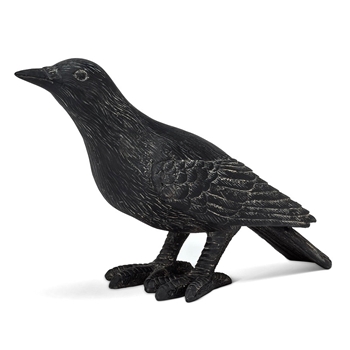 Bird - Crow Up 10in Blackened Resin