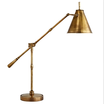 Lamp Table - Task Goodman Hand Rubbed Brass 17-23W/ 7D/19-30H - Thomas O'Brien for Visual Comfort