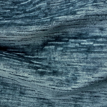 Chenille Velvet - Driftwood - Ocean - Horizontal silky soft striae weave. Unbacked, 54in Wide, 100% Polyester. Machine wash & Dry.