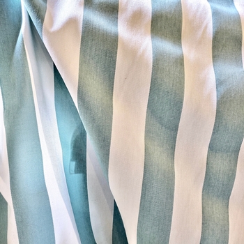 Stripe - Canopy Twill Aqua Premier Prints 100% Cotton