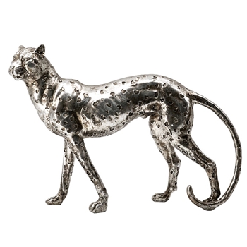 Figure - Leopard Silver Standing 13W/4D/9H