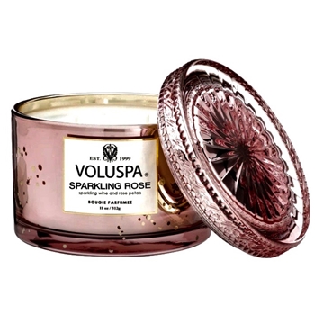 Voluspa - Vermeil Sparkling Rose Corta Maison Candle 11OZ 45HR *
