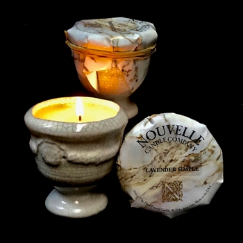 Nouvelle Candle - Lavender Simple Petite French Urn 6OZ, 25-30HR 3W/3.5H