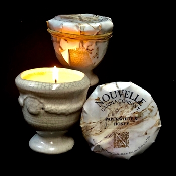 Nouvelle Candle - Paperwhite & Honey Petite French Urn 6OZ, 25-30HR 3W/3.5H