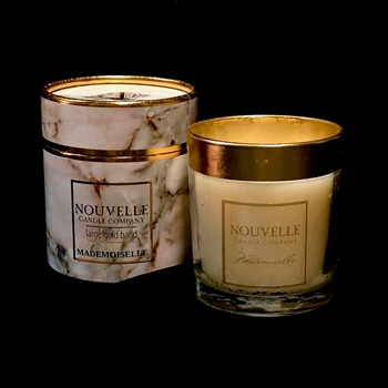 Nouvelle Signature - Mademoiselle Gold Band Candle 8OZ Boxed