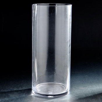 Vase - Clear Cylinder Skyline 8W/18H