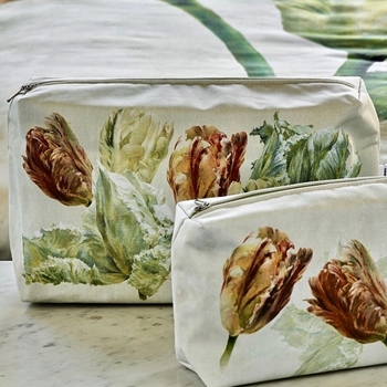 Designers Guild Toiletry Bag - Spring Tulip Buttermilk LARGE 12W/4D/7H *