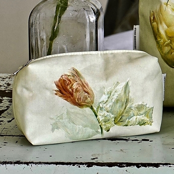 Designers Guild Toiletry Bag - Spring Tulip Buttermilk  SMALL 7W/2D/4H *