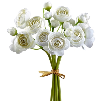 Ranunculus - Bouquet Mini 10in White - FSR125-WH