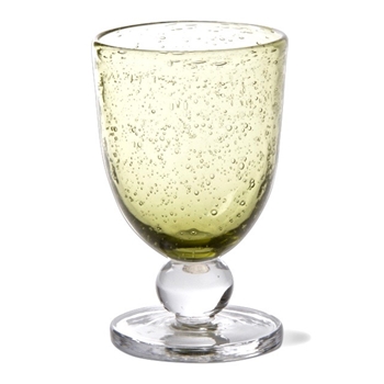 Bubble Glass - Goblet Moss 3.5x6in 10oz