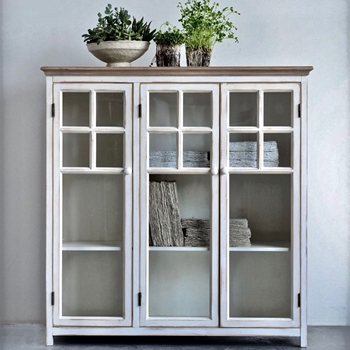 Chest Sideboard - Vitrine White Washed 41W/15D/42H