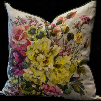 Designers Guild Cushion - Grandiflora Rose Epice Linen  22SQ