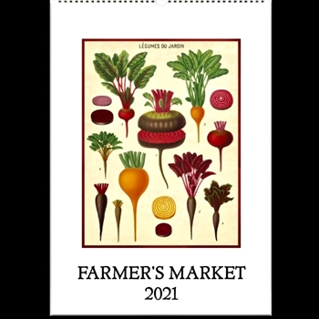 13W/19H Calendar - Farmer's Market Cavallini 2021