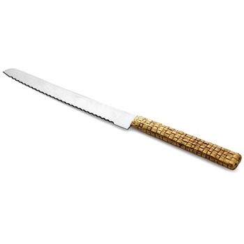 Aram Palm Gold Bread Knife 12in