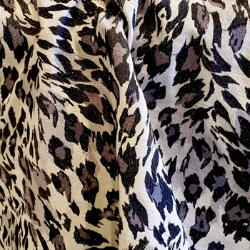 Jacquard Embroidered - Cheetah Granite  - 55in, 32% Polyester, 38% Viscose Embroidery, Repeat 12.75H, 12.25V,  47K DR