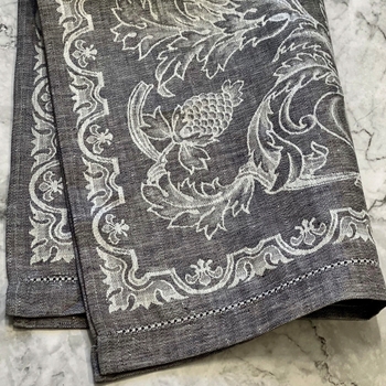 Tea Towel Linen Versailles Graphite  28/20