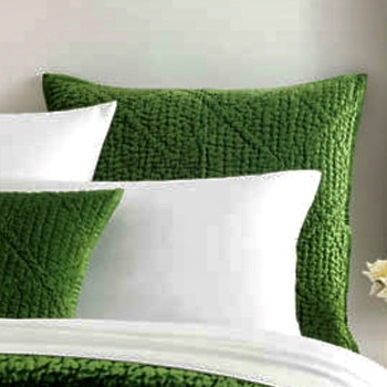 Pine Cone Hill - Parisienne Velvet Emerald Green Sham Cover Euro 26SQ (Pillow Insert Sold Separately)