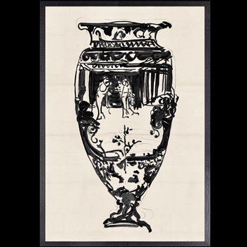 26W/38H Framed Print Cheret Vase II Medium