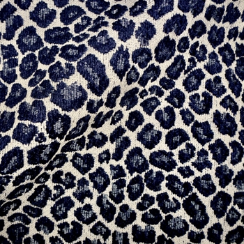 Chenille Jacquard - Spots Ensign Delft, 56in, 26% Polyester, 52% Rayon, 22% Cotton, Repeat 3.4H x 6.3V, 15K DR. Dry Clean Only