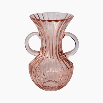 Vase - Melody Petal Pink Glass SM 6W/8H