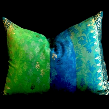 Designers Guild Cushion - Kasavu Emerald 24W/18H *