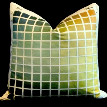 John Derian - Paint Charts Azure Cushion Reverse 20in SQ