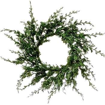 Juniper Wreath - Green Faux 21in