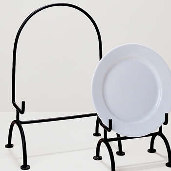 Plate Stand - Elevated Stand Patina Iron - LARGE 10W/7D/14H