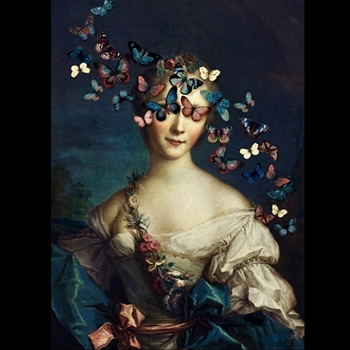 40W/55H Giclee - Madame Butterfly - Jackie Von Tobel - Custom Sizes - 24x33, 30x41, 36x50, 40x55, 47x65