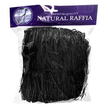 Raffia Tie - Black 2oz PKG