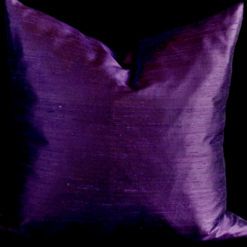 Silk Dupioni Dark Purple Cushion 18SQ