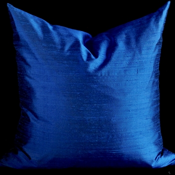 Silk Dupioni Cobalt Cushion 18SQ