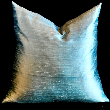 Silk Dupioni Aqua Mist Cushion 18SQ