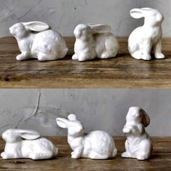 Rabbit - Mini White Ceramic 2.5IN Asst 6 Sold Individually