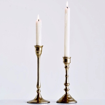 Candlestick - Taper Holder Silver Aluminium 3.5W X 7-9H Sold Individually