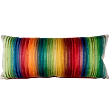 MacKenzie Childs Cushion - Garden Stripe Lumbar 35x15in