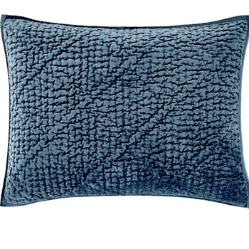 Pine Cone Hill - Parisienne Velvet Slate Blue Sham Cover Standard 26W/20H (Pillow Insert Sold Separately)