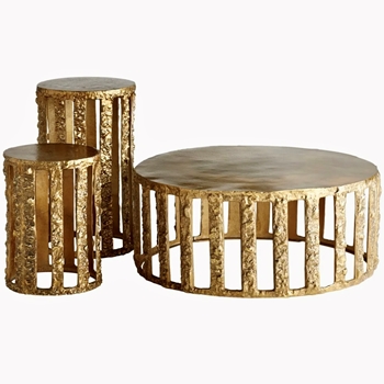 Coffee Table - Lucila Gilded Gold 34RND / 18H