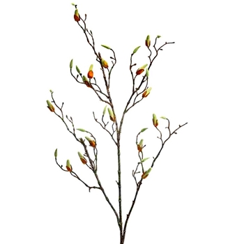 Magnolia - Branch Natural Green Bud  45in - FSM138-GR
