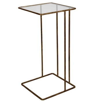 Accent Table - Cadmus Chair Side Gold 12W/12D/24H