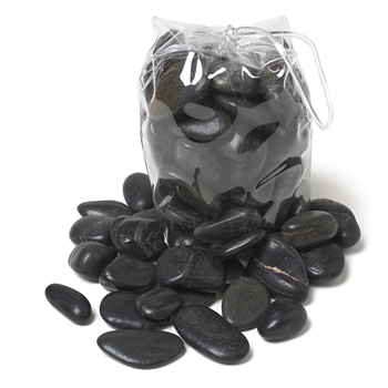 River Rock Stone - Medium 1KG Bag Black