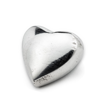 Heart - Silver Aluminium 1in