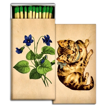 Matches - John Derian Kitty & Violet - 4x2in Box50