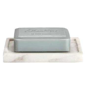 Lothantique - Belle de Provence Marble Tray  White 5.5x3.5x .75in (soap sold separately)