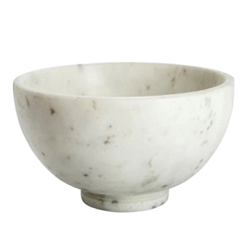 Lothantique - Belle de Provence Marble Bowl White Large 8x4in