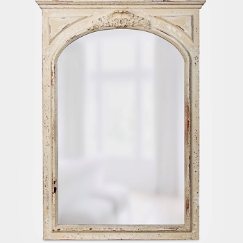 36W/51H Mirror - Arch Street White Washed Vintage