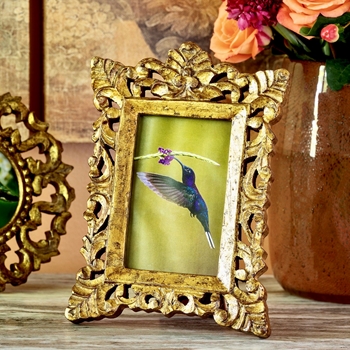 Photo Frame - Chantilly Rect  7W/10H Gilded Wood