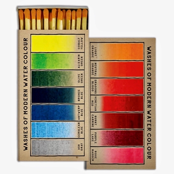 Matches - Watercolour Swatches - 4x2in Box50