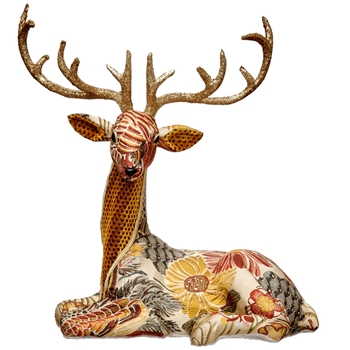 Figure - Deer Tapestry Textiles Lying 15W/22H