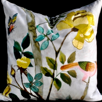 Designers Guild Cushion - Papillon Chinois Parchment 20SQ